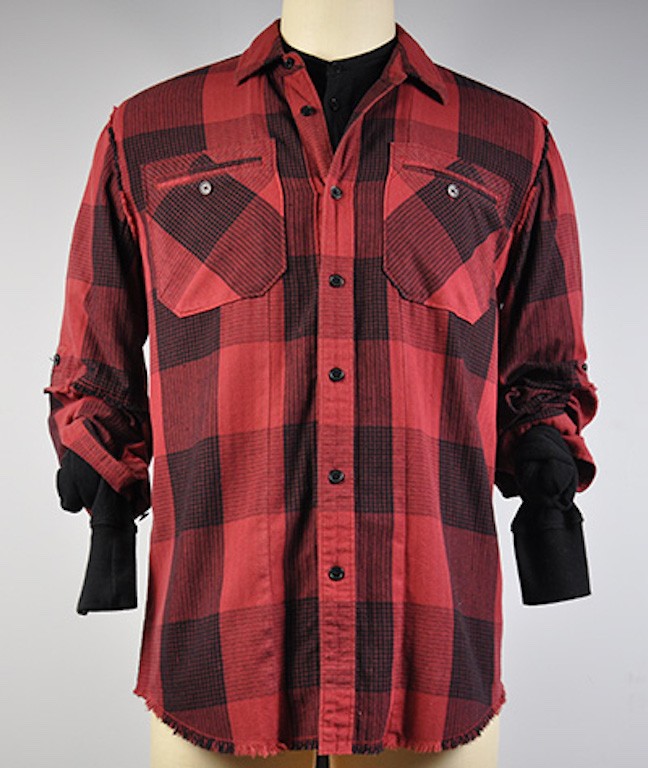 100% fine cotton yarn dyed check long sleeve shirt